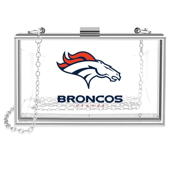 Denver Broncos clear acrylic clutch - Picture 1 of 1